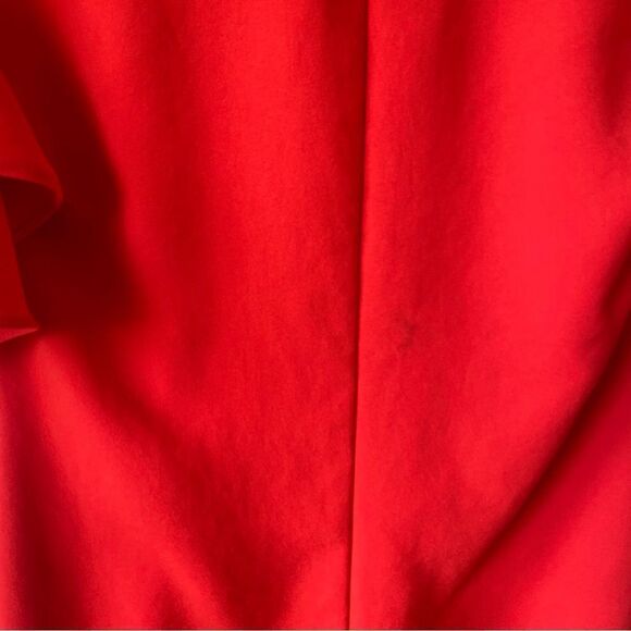 Zara woman red shift mini dress ruffle sleeves XS - Picture 8 of 8